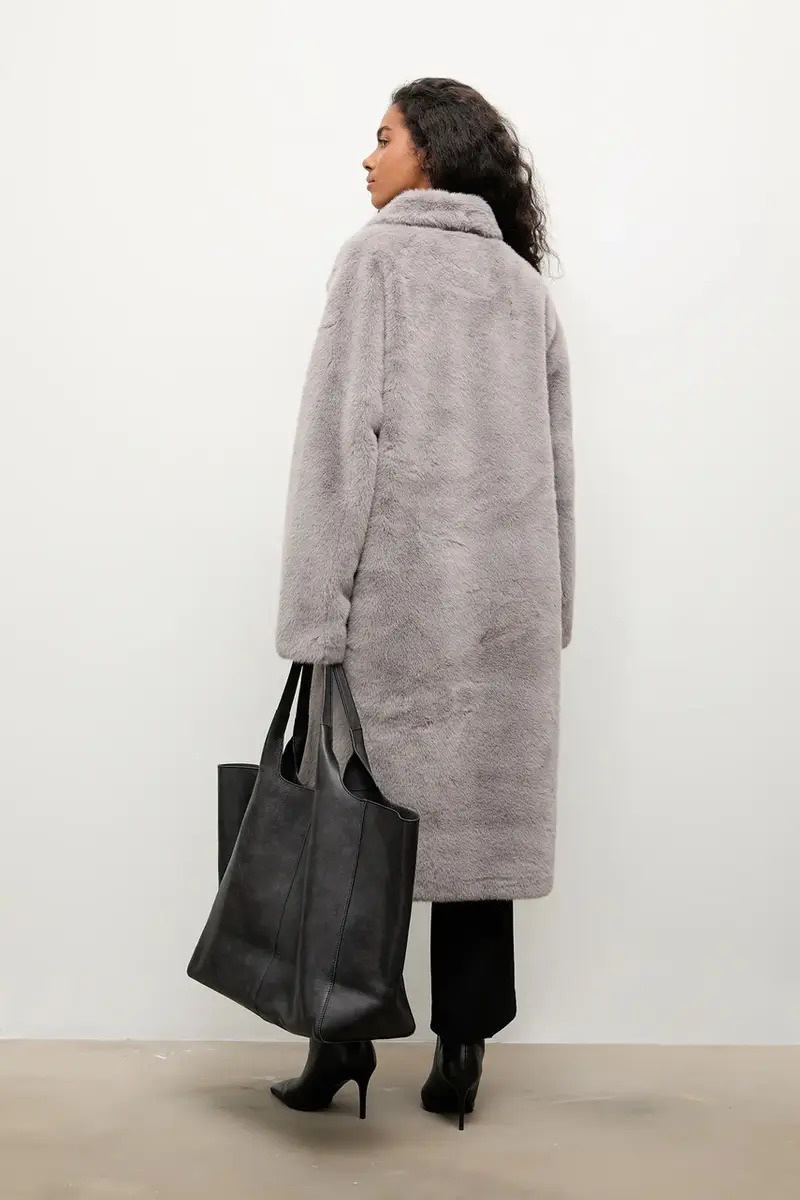 cappotto colore grigio miniatura 3