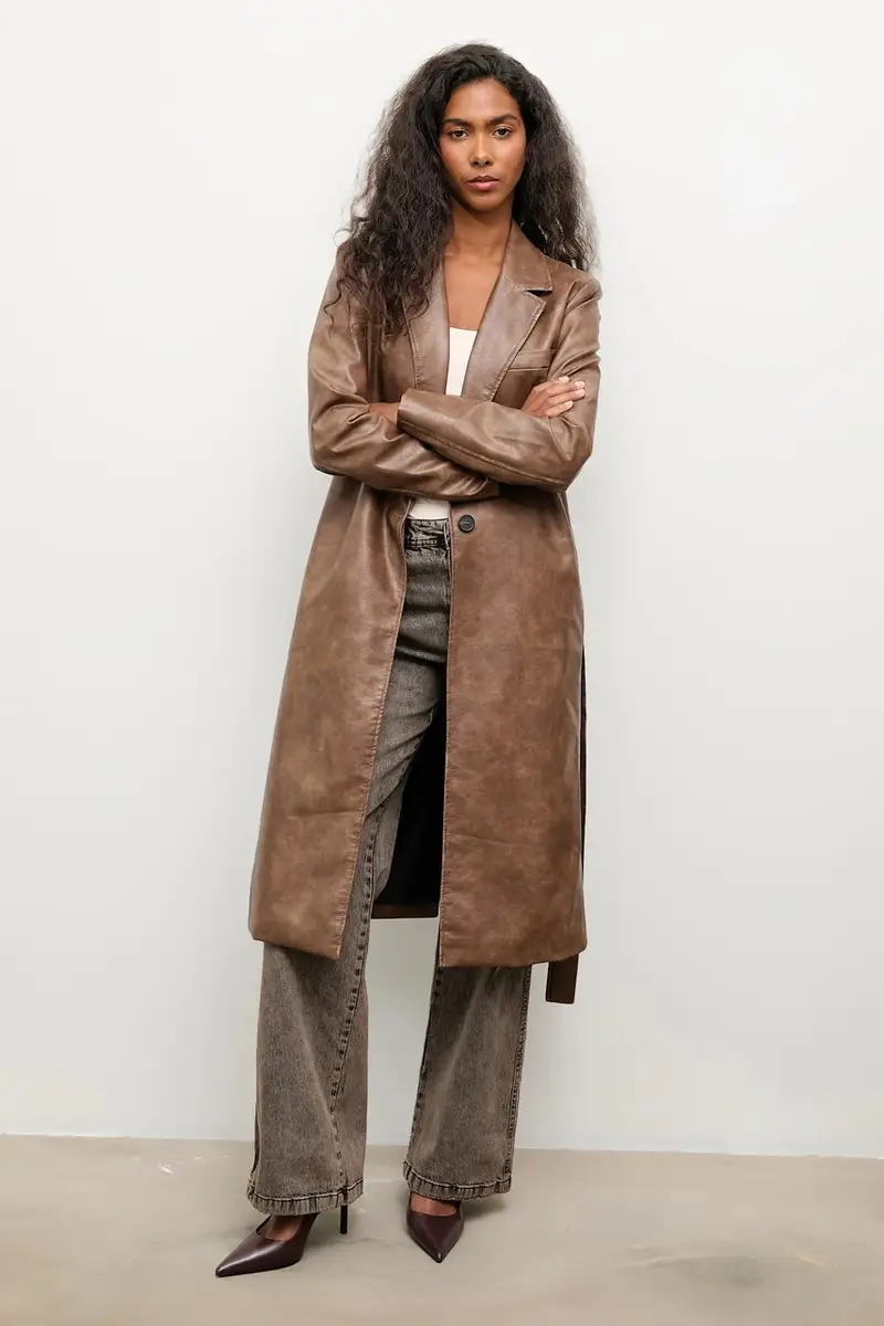 cappotto colore marrone miniatura 5