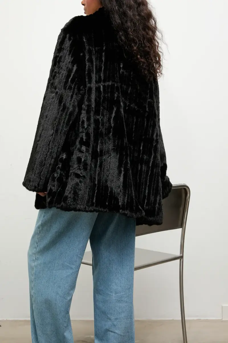 cappotto colore nero miniatura 4