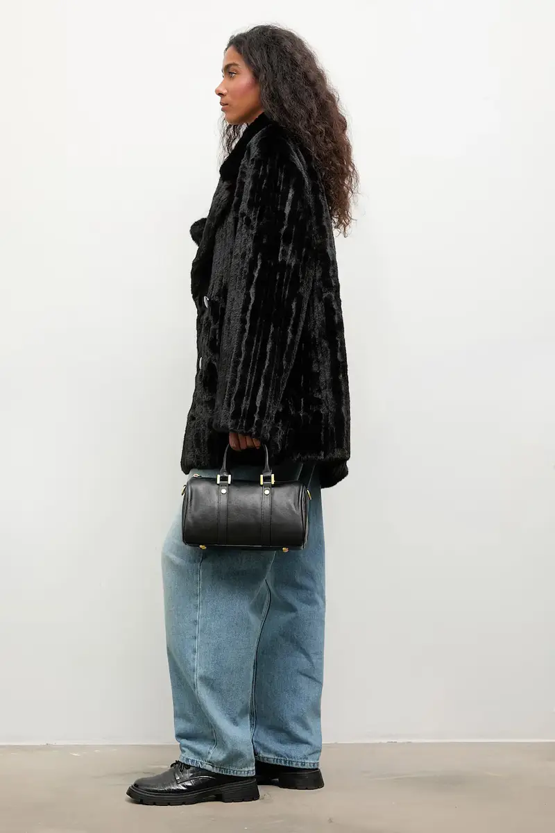 cappotto colore nero miniatura 5