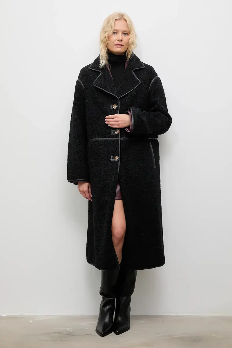 cappotto colore nero miniatura 2