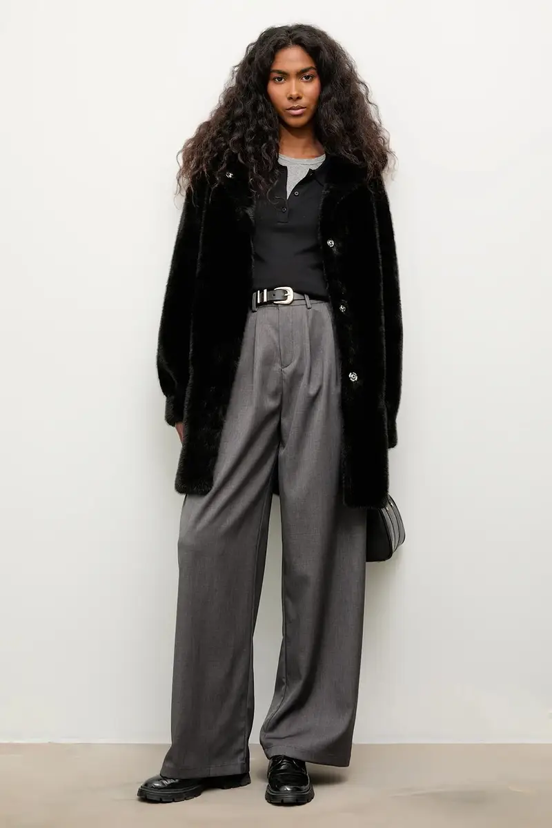 cappotto colore nero miniatura 2