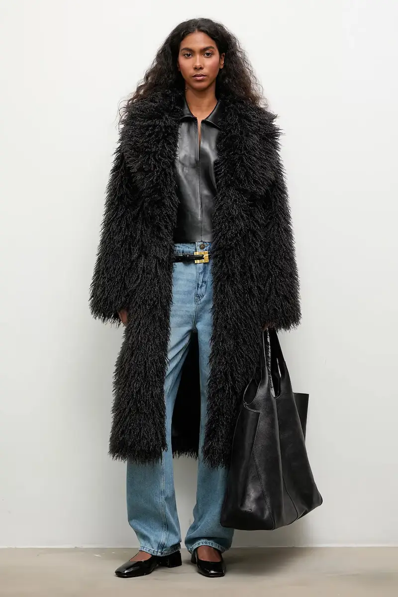 cappotto colore nero miniatura 2