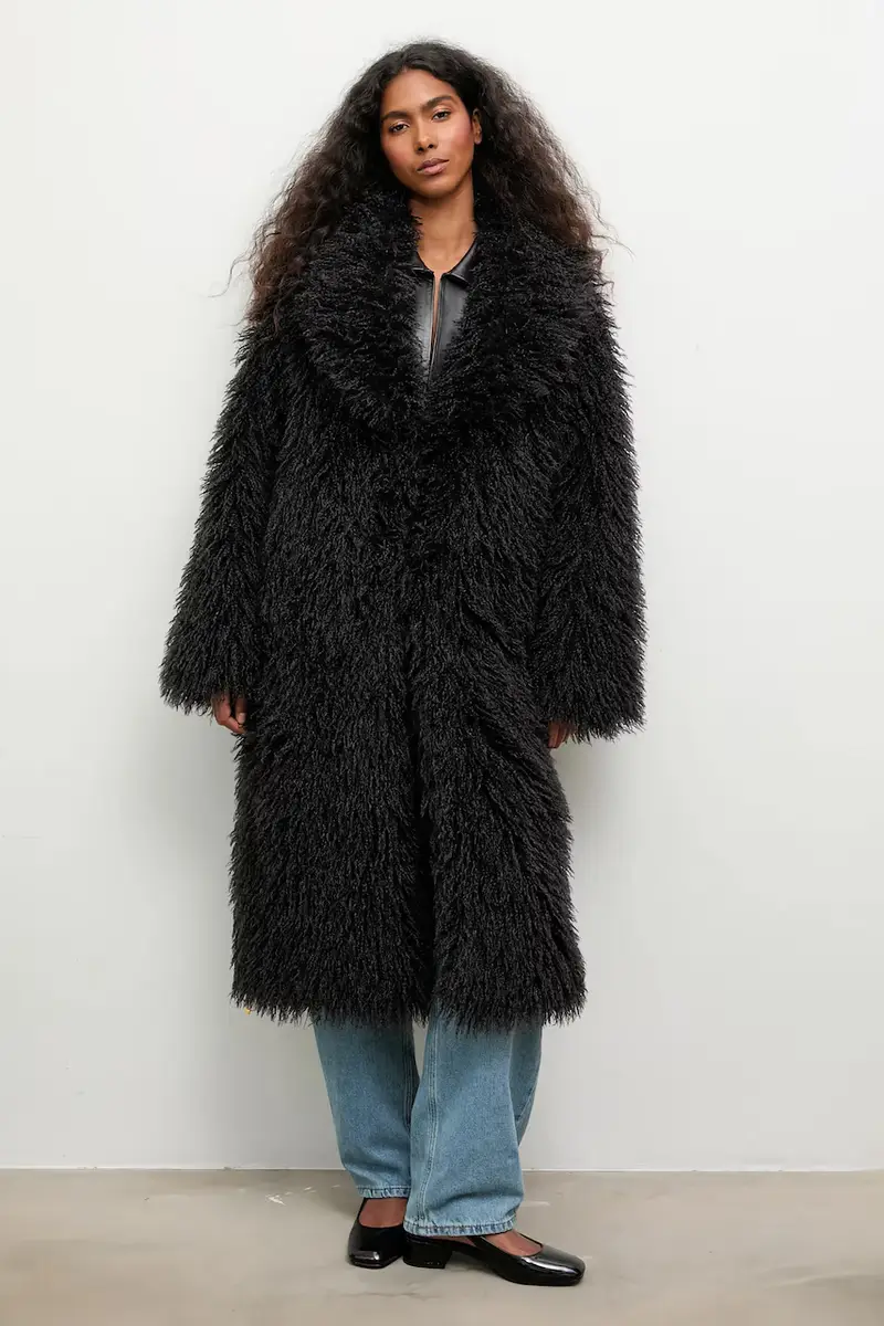 cappotto colore nero miniatura 3