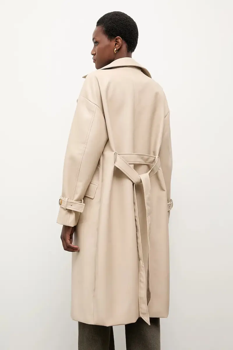 cappotto donna colore beige miniatura 3