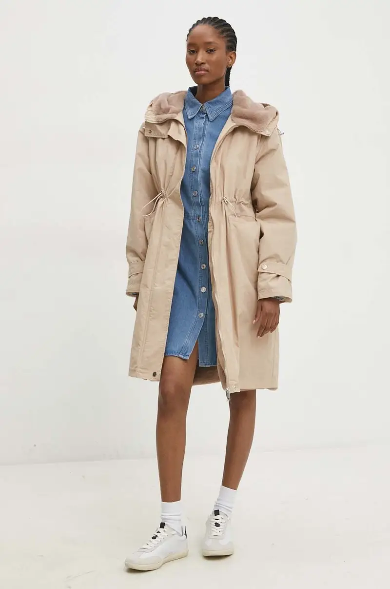 Answear Lab cappotto donna colore beige miniatura 2