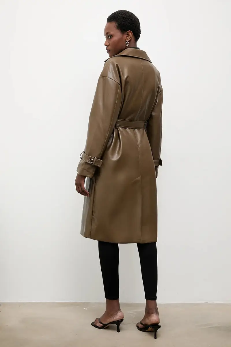 cappotto donna colore marrone miniatura 3