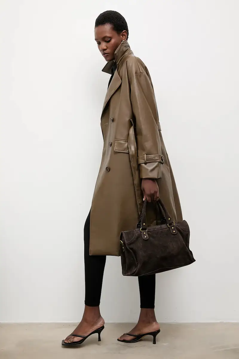 cappotto donna colore marrone miniatura 4