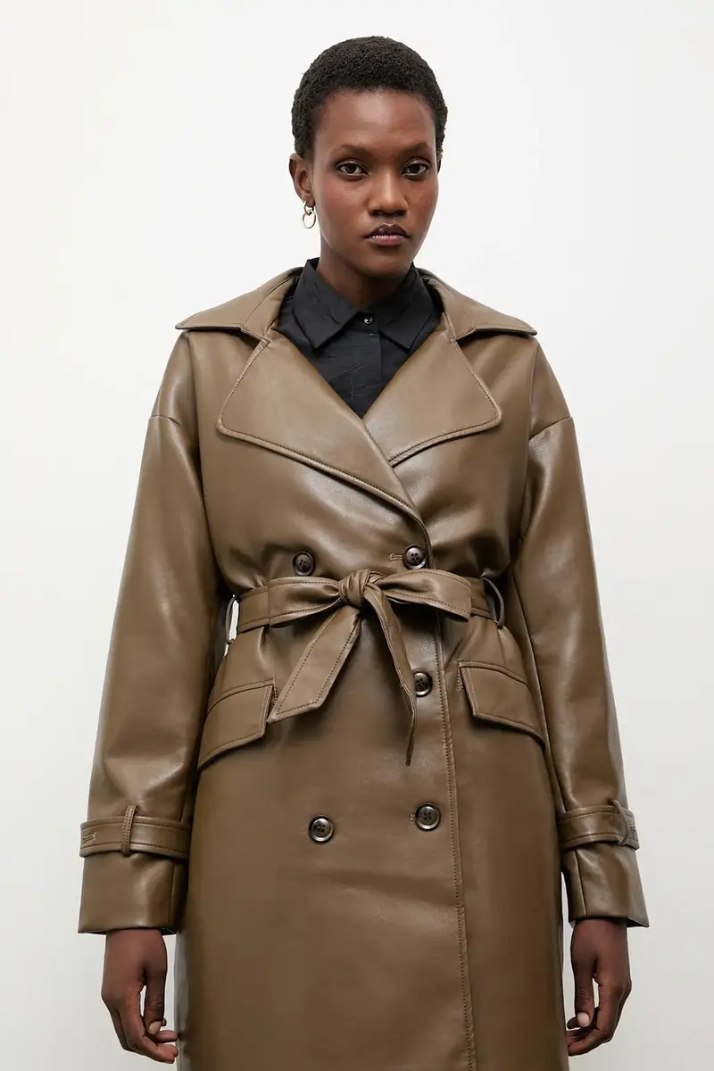 cappotto donna colore marrone miniatura 5