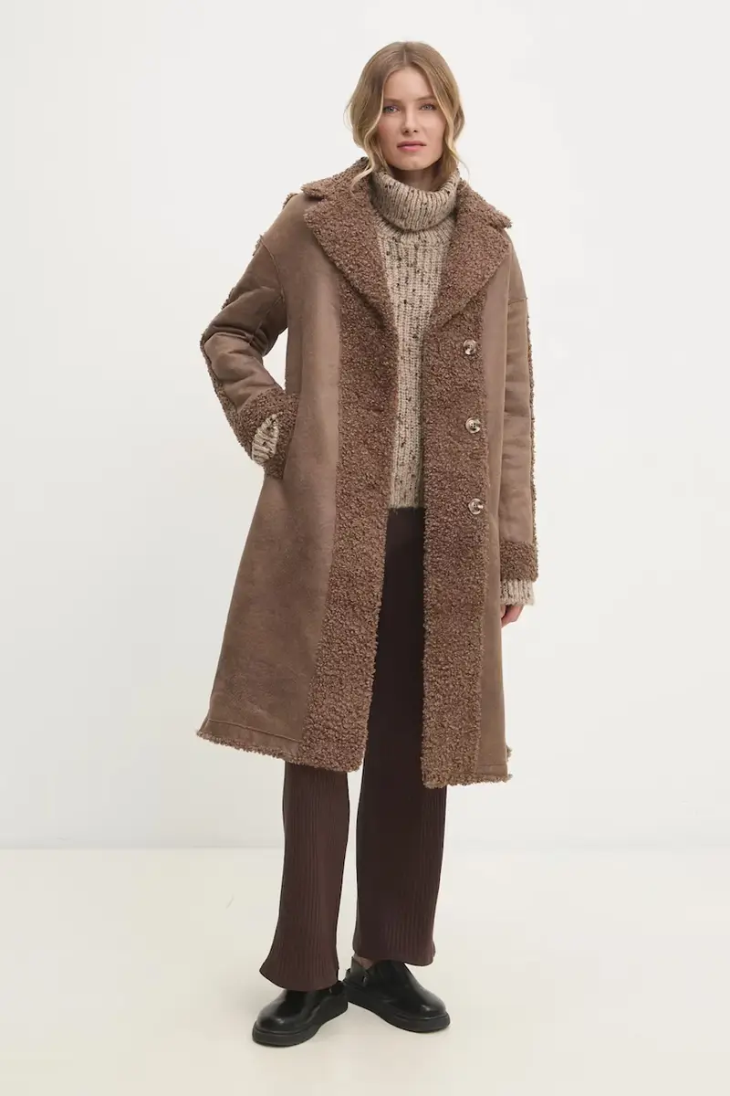 Answear Lab cappotto donna colore marrone miniatura 2