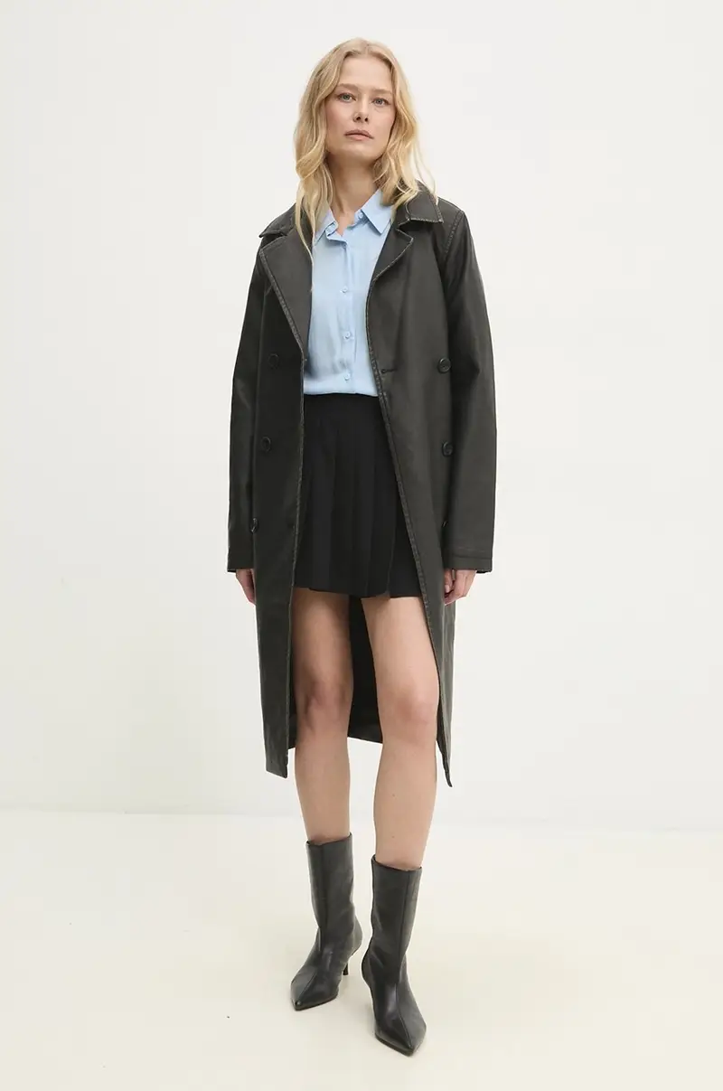 cappotto donna colore marrone miniatura 2