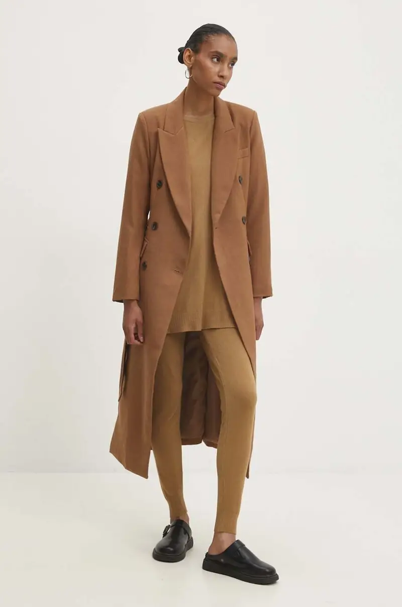 cappotto donna colore marrone miniatura 2