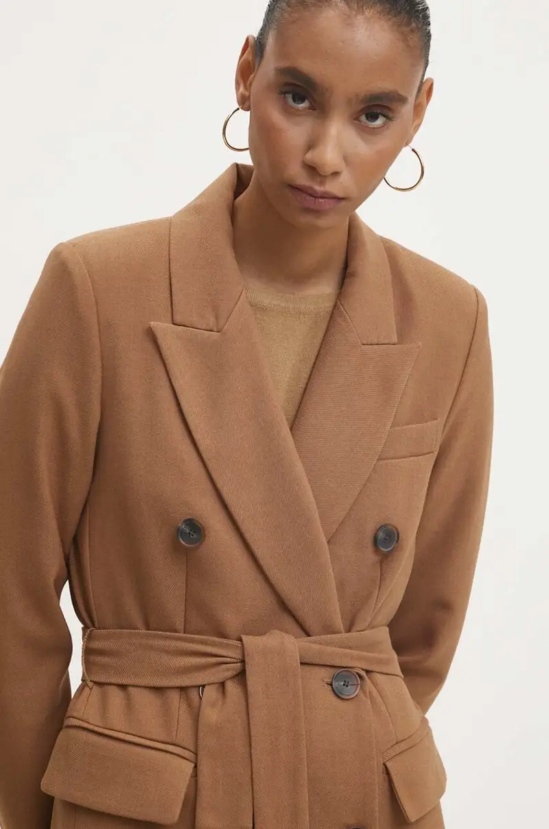 cappotto donna colore marrone miniatura 5