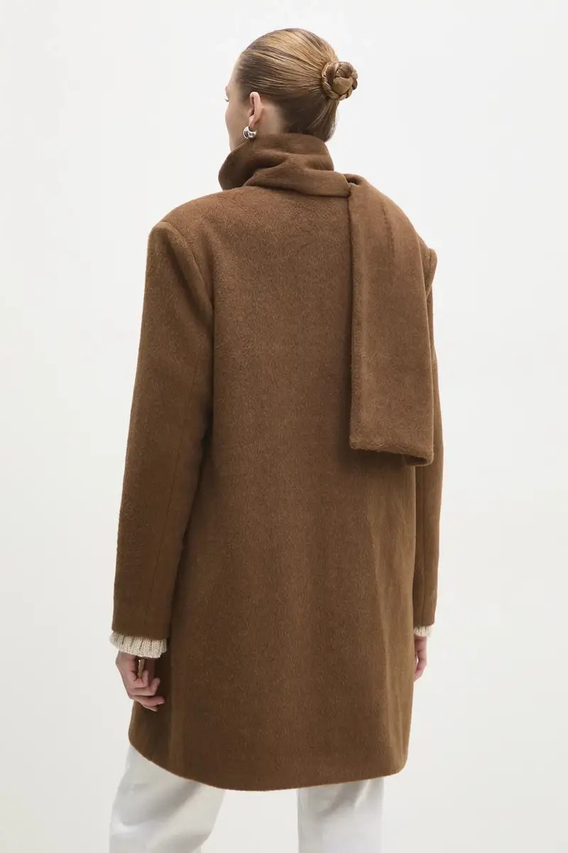 cappotto donna colore marrone miniatura 3