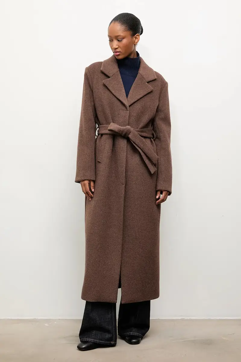 cappotto donna colore marrone miniatura 3