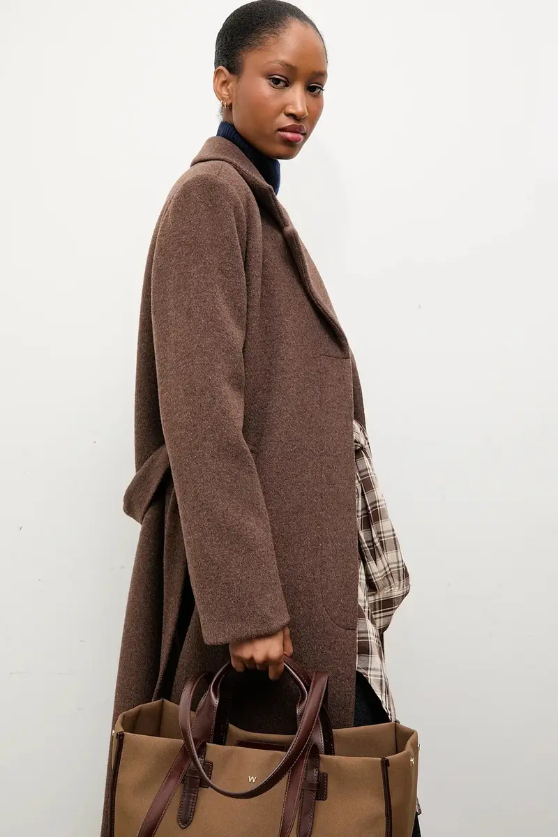 cappotto donna colore marrone miniatura 5