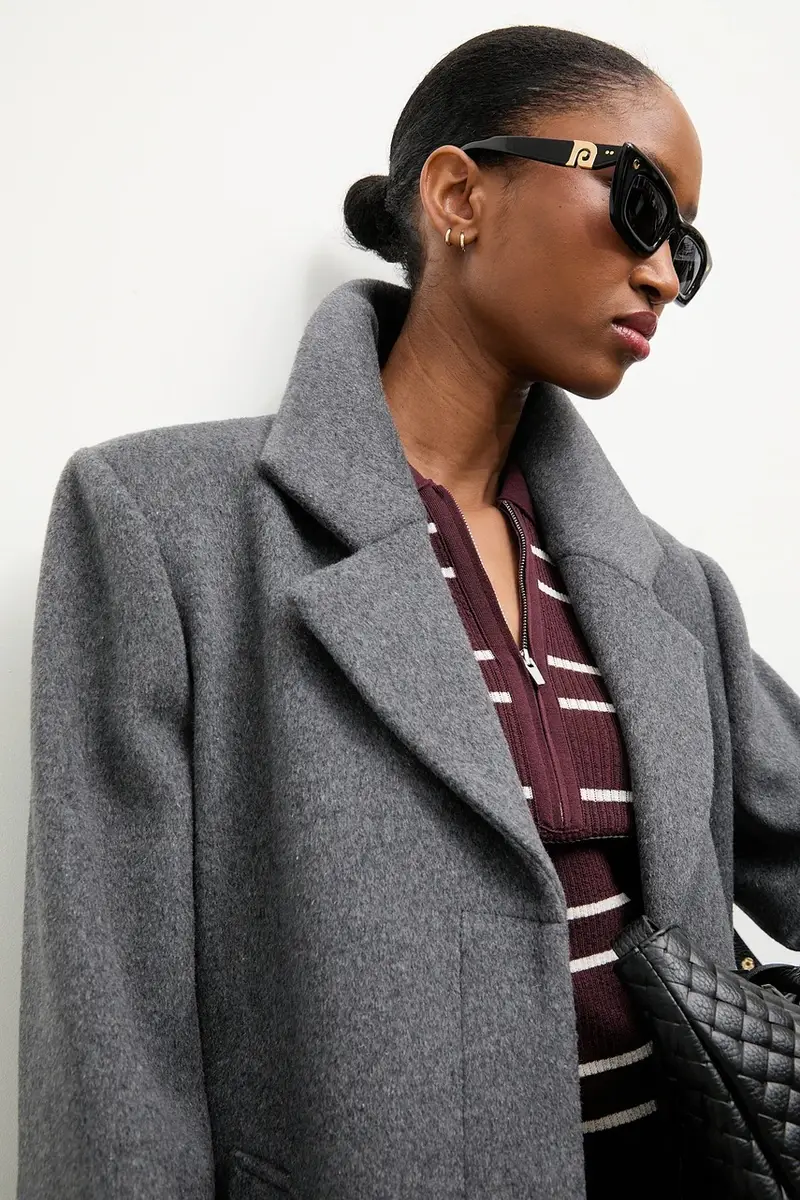 Answear Lab cappotto donna colore nero Grigio miniatura 5