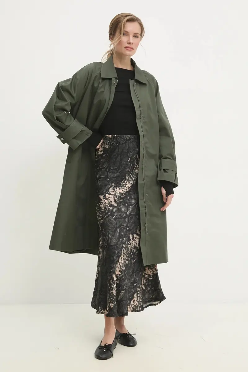 cappotto donna colore verde miniatura 2