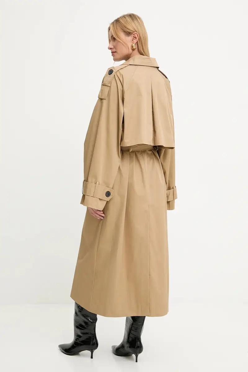 cappotto in cotone colore marrone miniatura 4