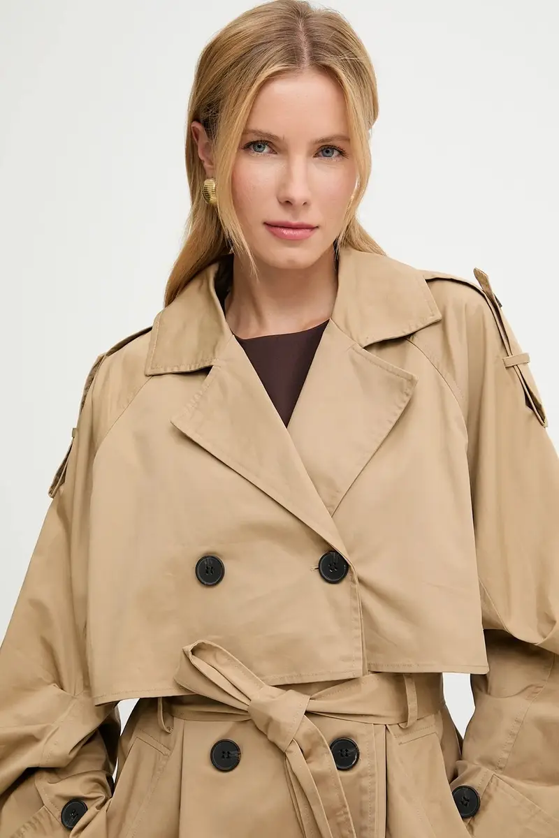 cappotto in cotone colore marrone miniatura 5