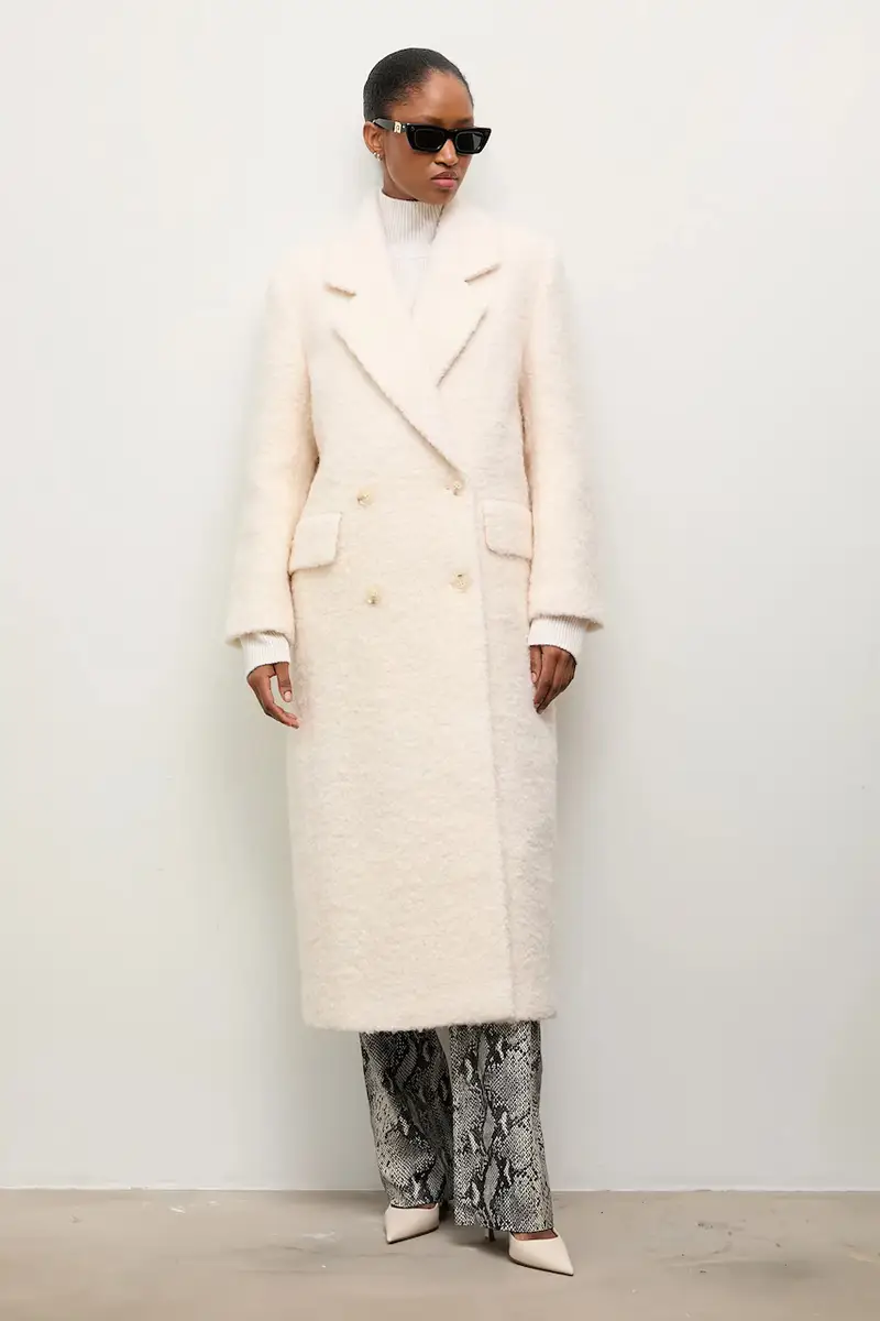 cappotto in lana Beige miniatura 2