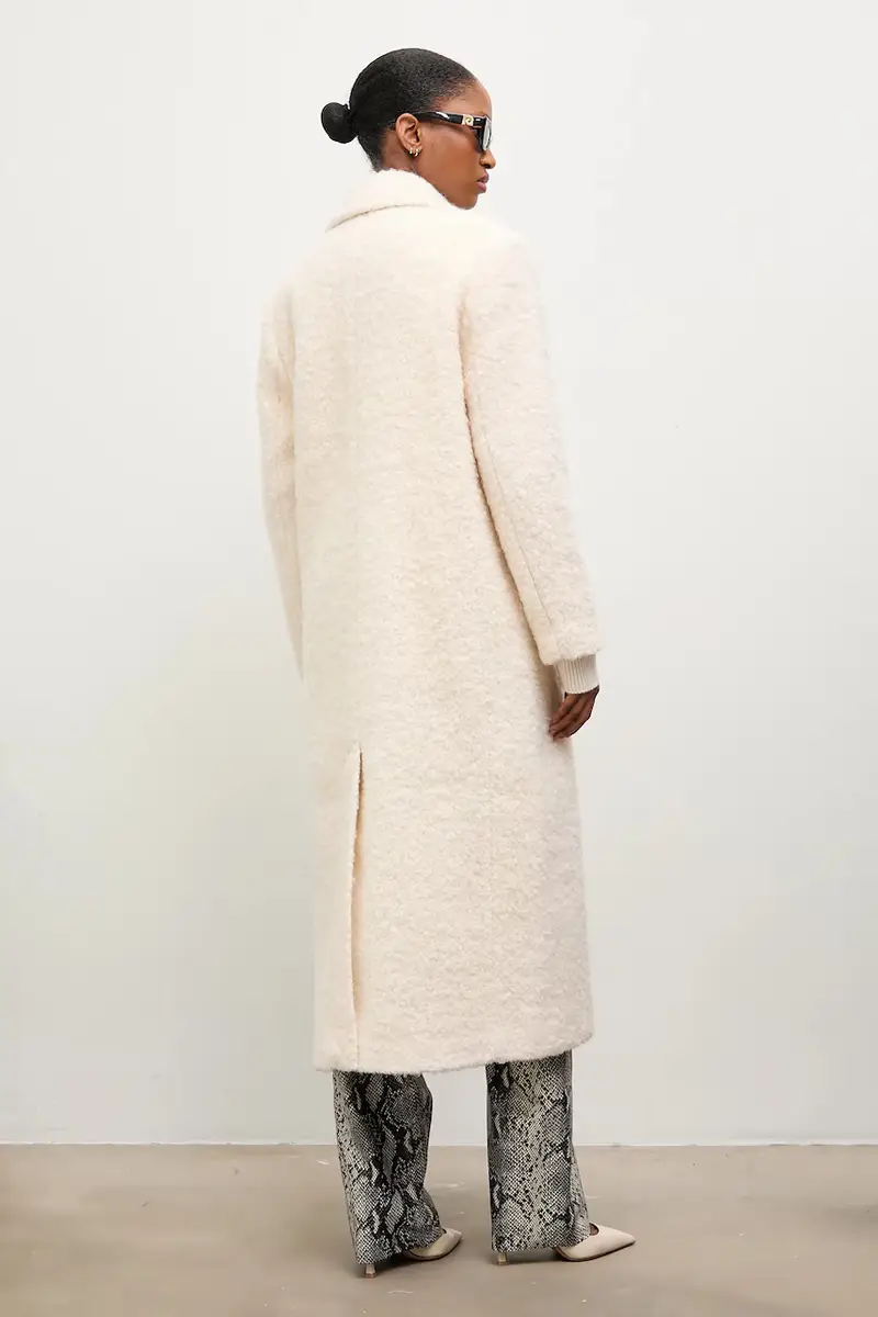 cappotto in lana Beige miniatura 3