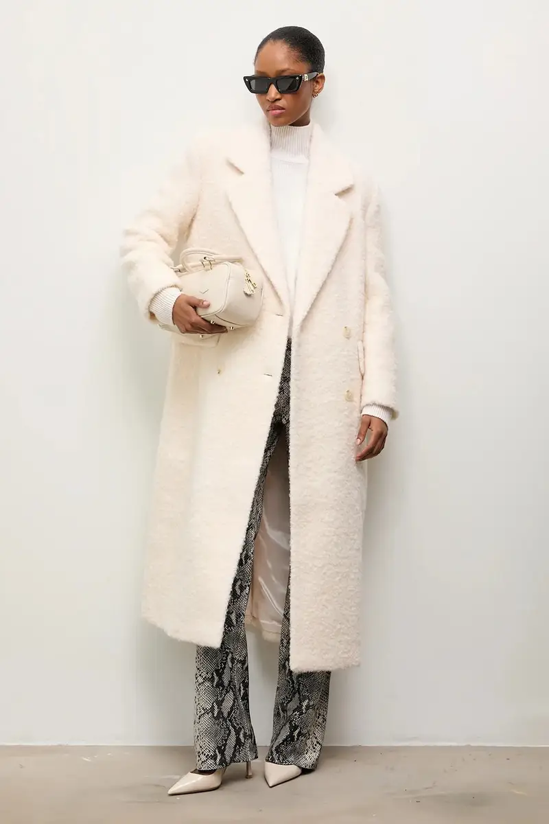 cappotto in lana Beige miniatura 4