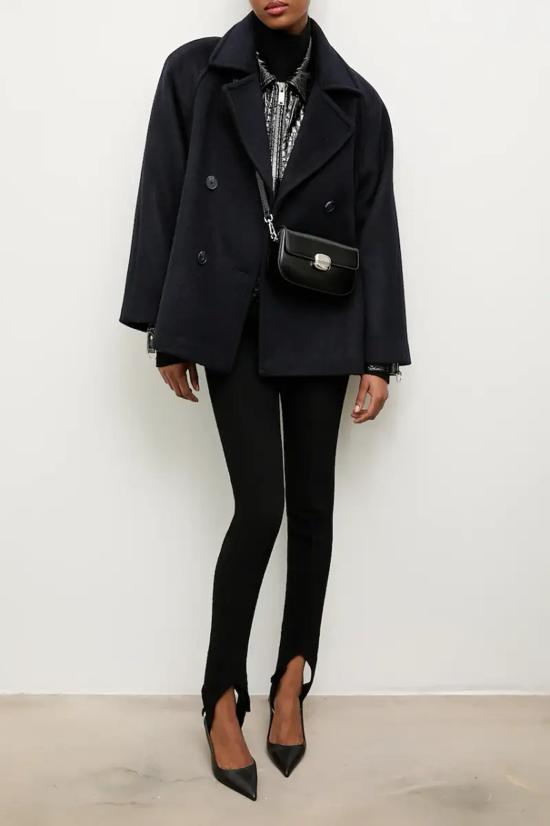 cappotto in lana Blu navy miniatura 2