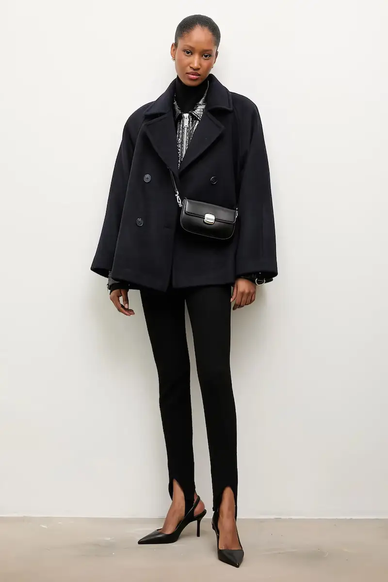 cappotto in lana Blu navy miniatura 3