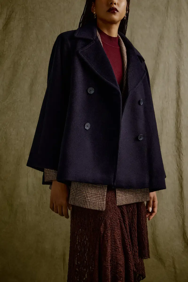 cappotto in lana Blu navy