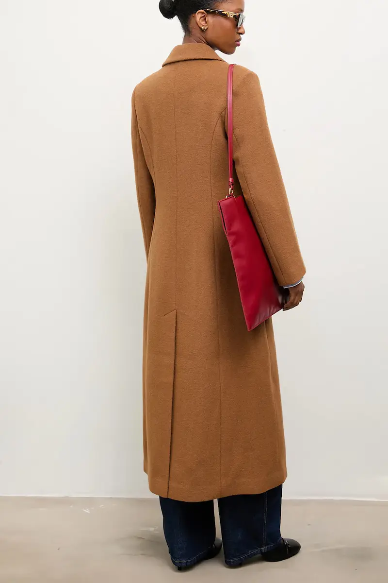 cappotto in lana colore beige miniatura 3