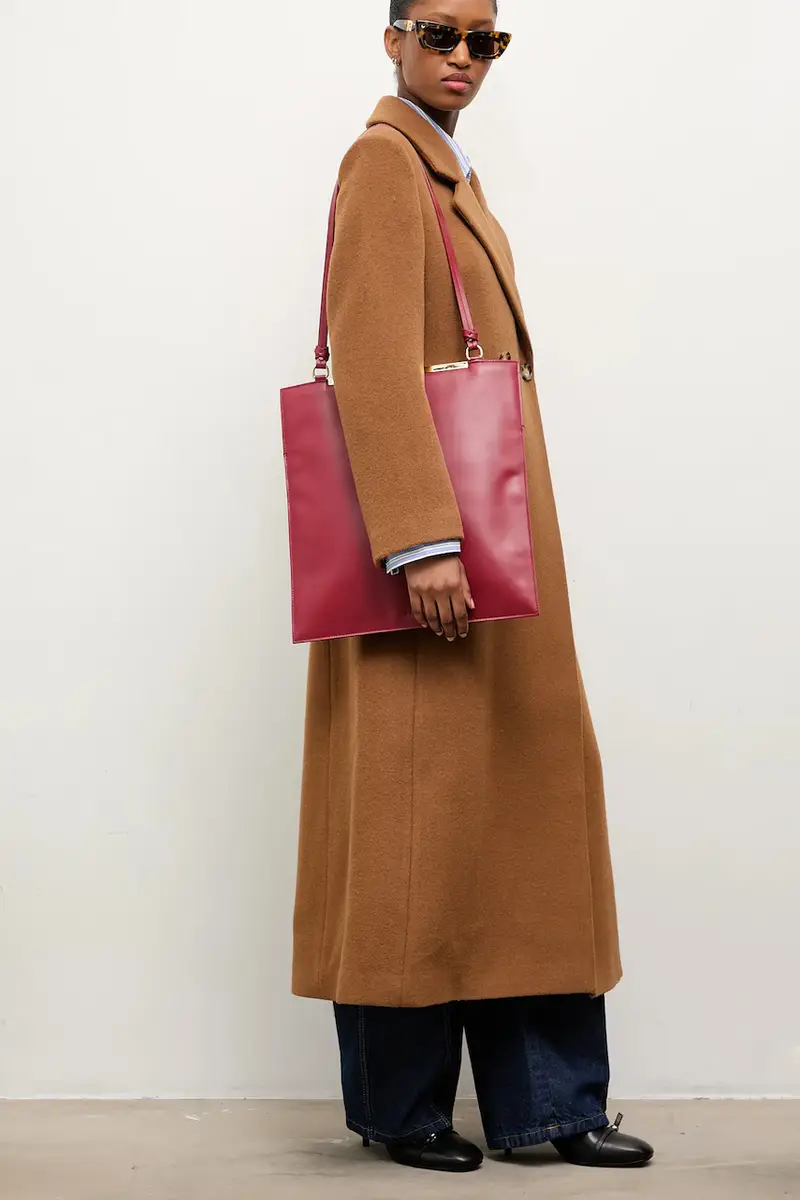 cappotto in lana colore beige miniatura 4