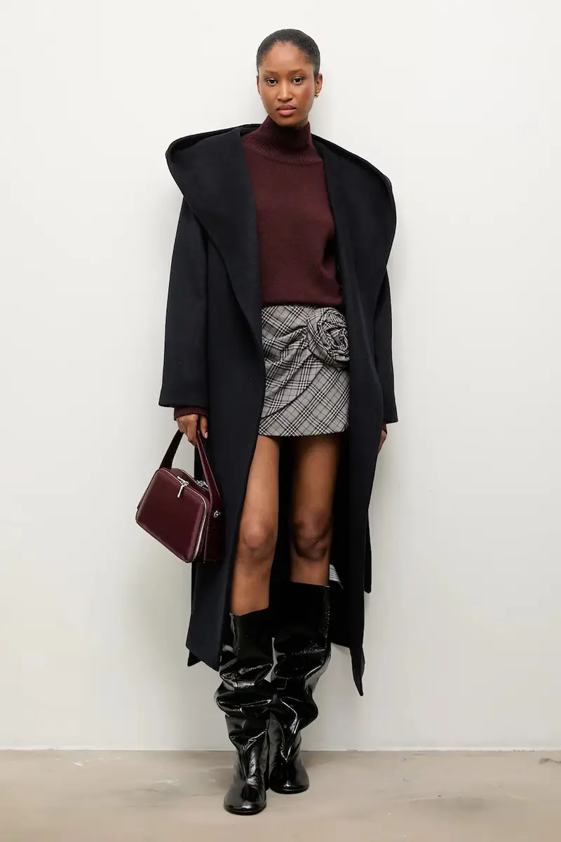 cappotto in lana colore blu navy miniatura 5