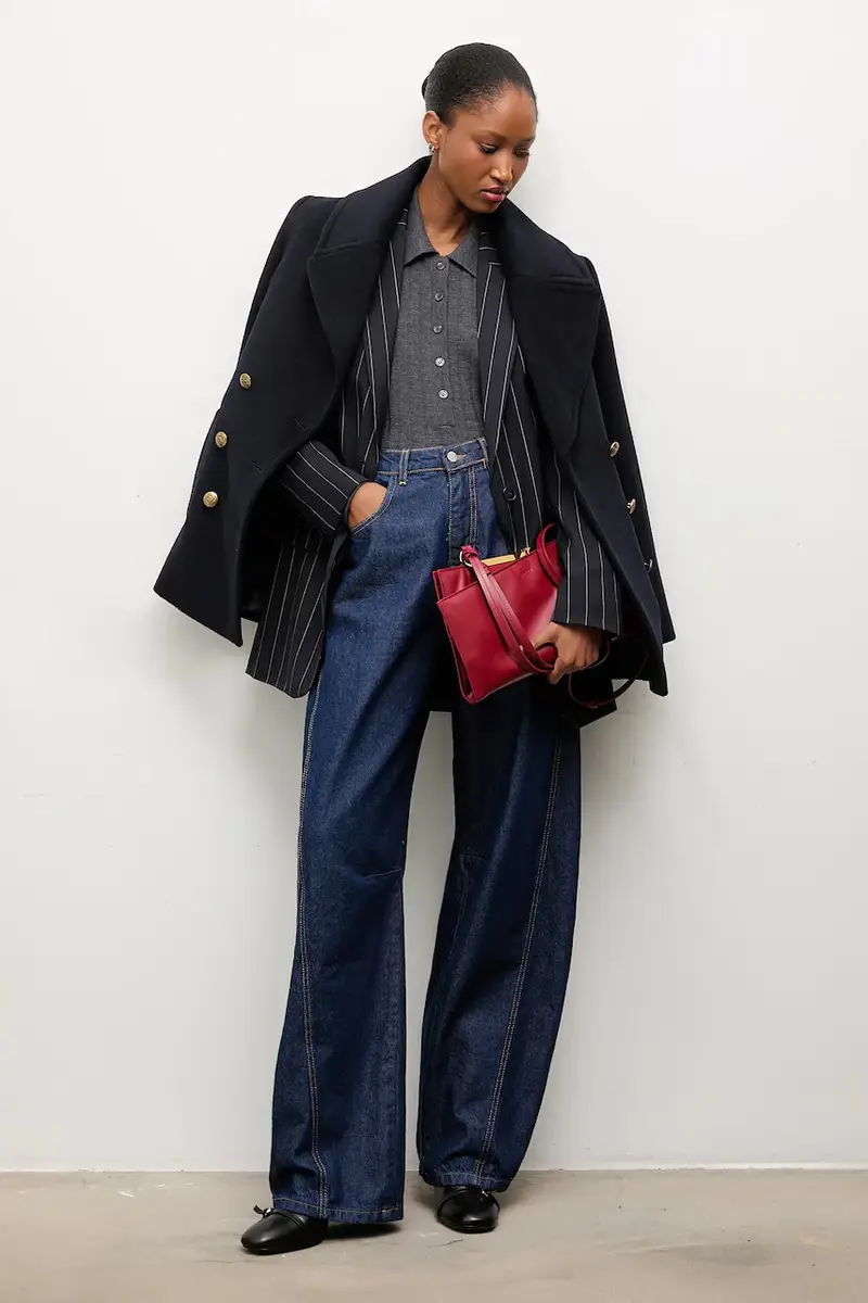 cappotto in lana colore blu navy