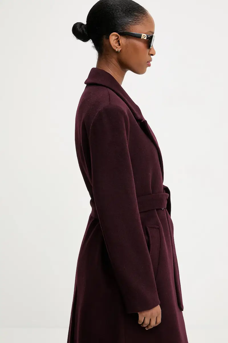 cappotto in lana colore granata miniatura 5