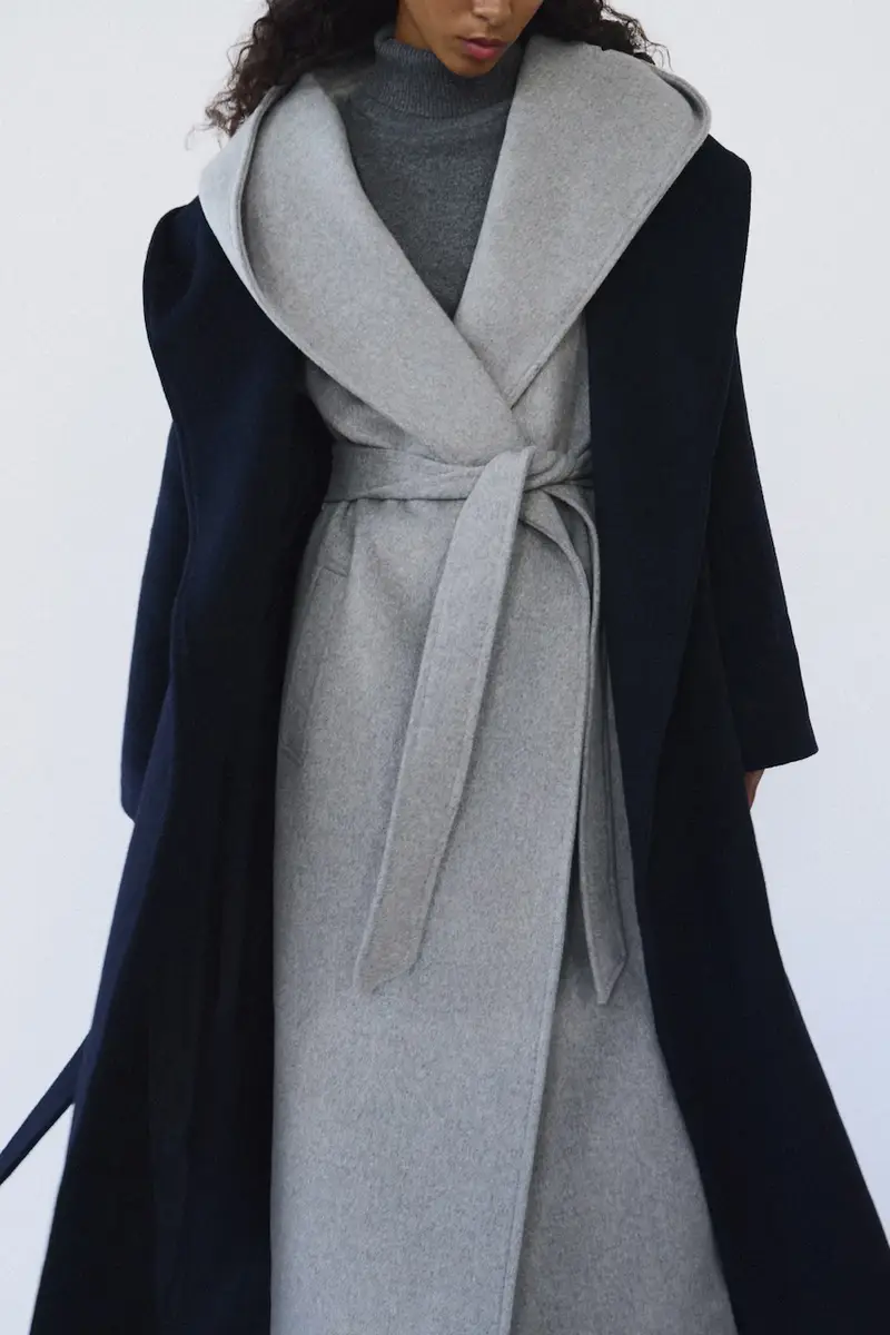 cappotto in lana colore grigio