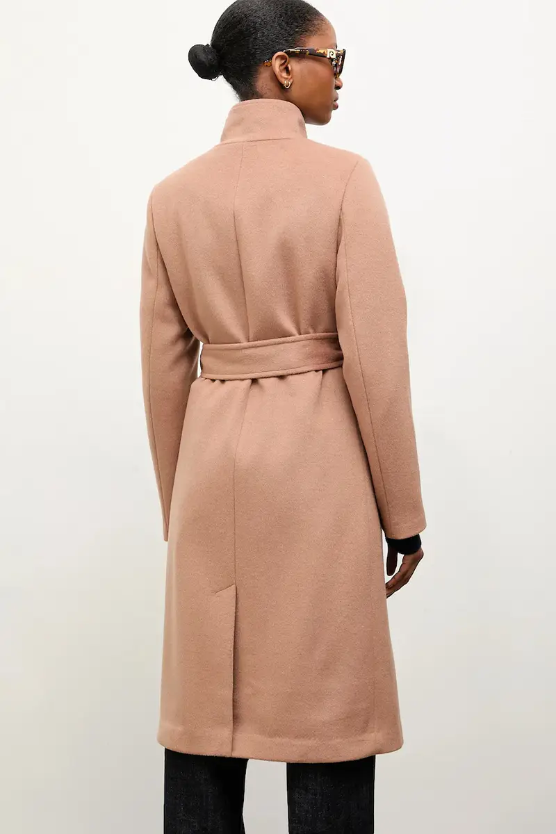 cappotto in lana colore marrone miniatura 3