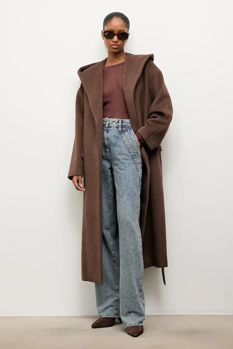 cappotto in lana colore marrone