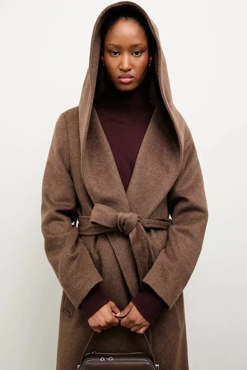 cappotto in lana colore marrone miniatura 5