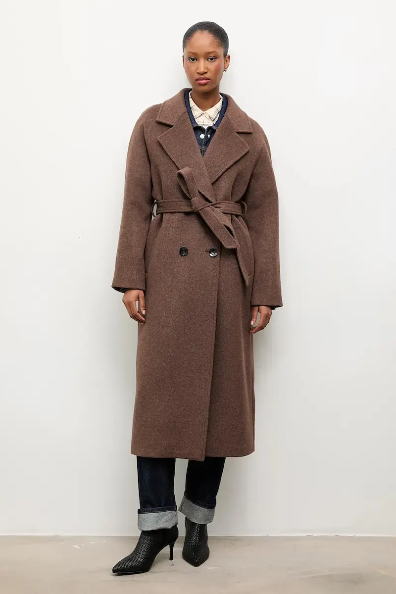 cappotto in lana colore marrone