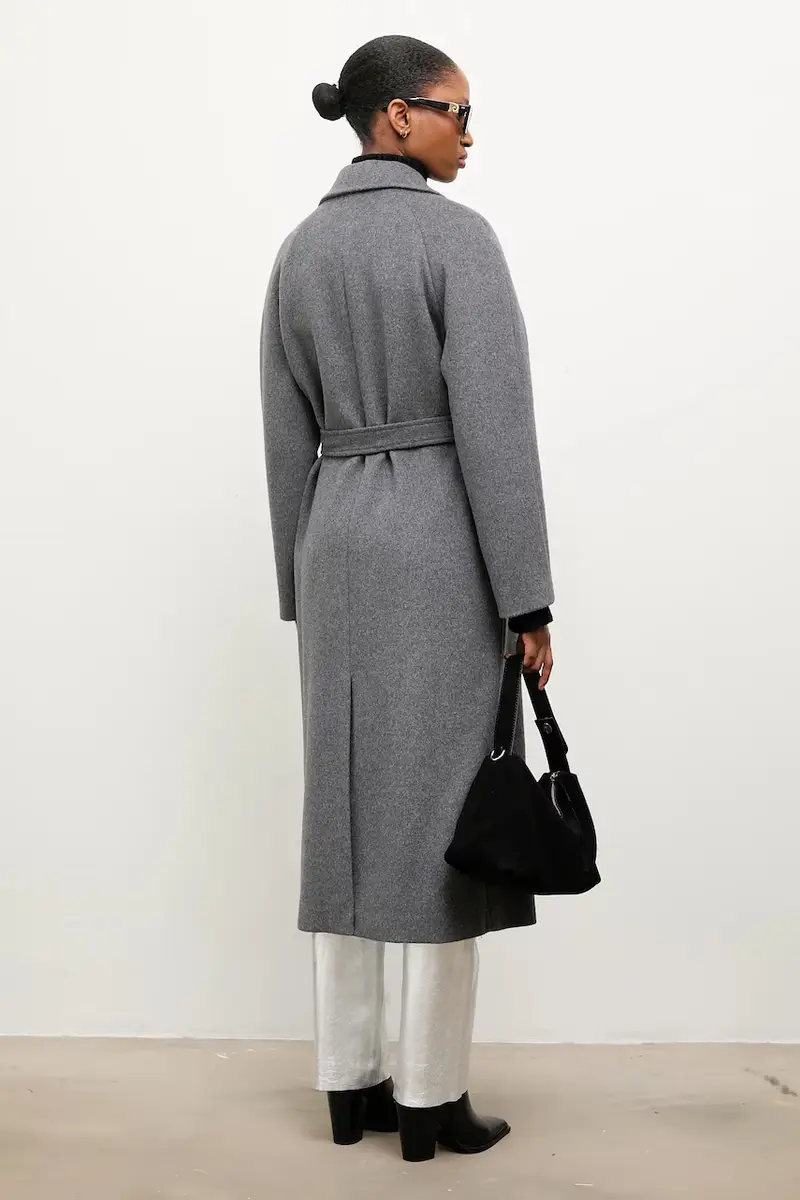 Answear Lab cappotto in lana colore marrone Grigio miniatura 4