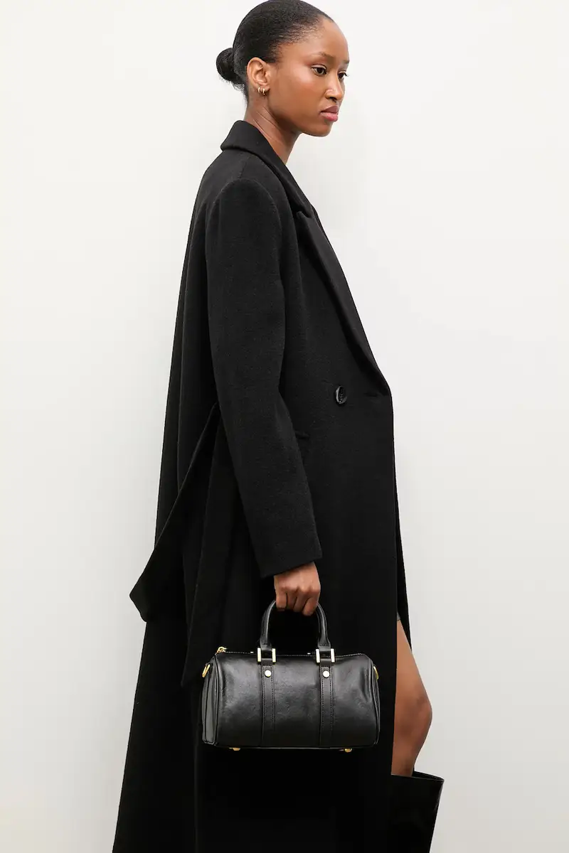 cappotto in lana colore nero miniatura 4