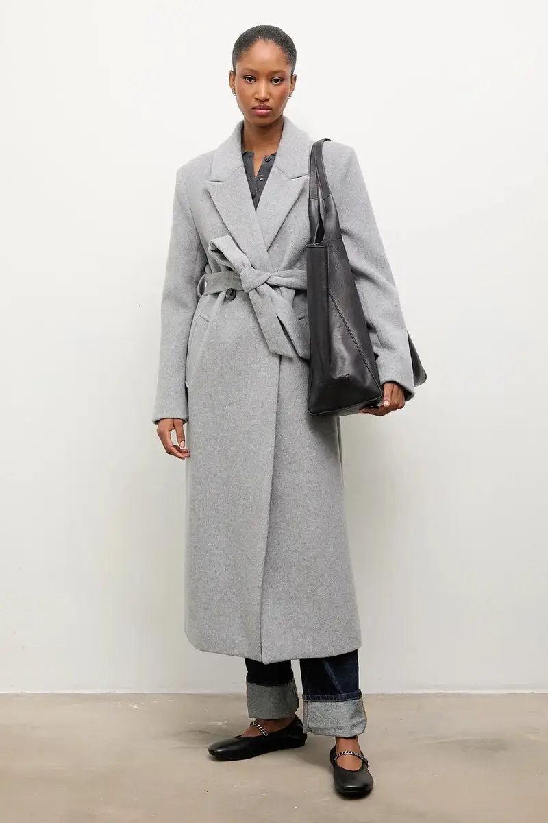 Answear Lab cappotto in lana colore nero Grigio miniatura 2