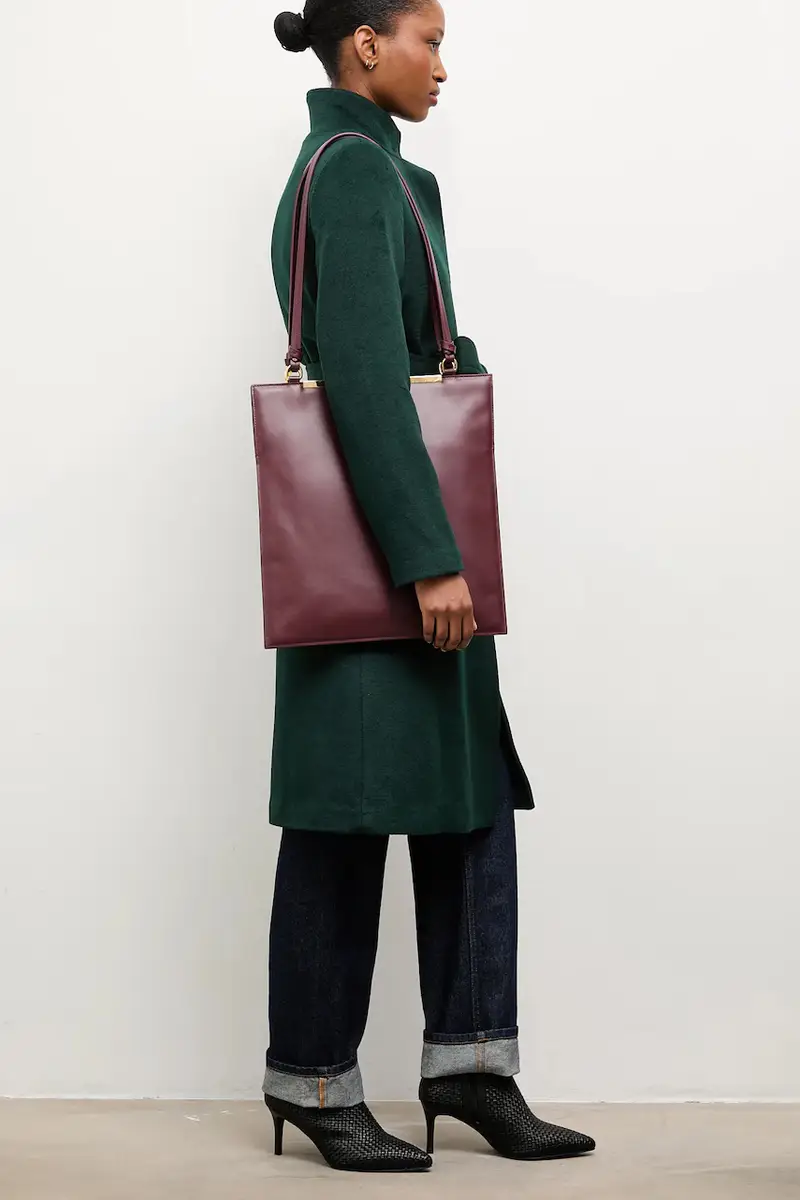 cappotto in lana colore verde