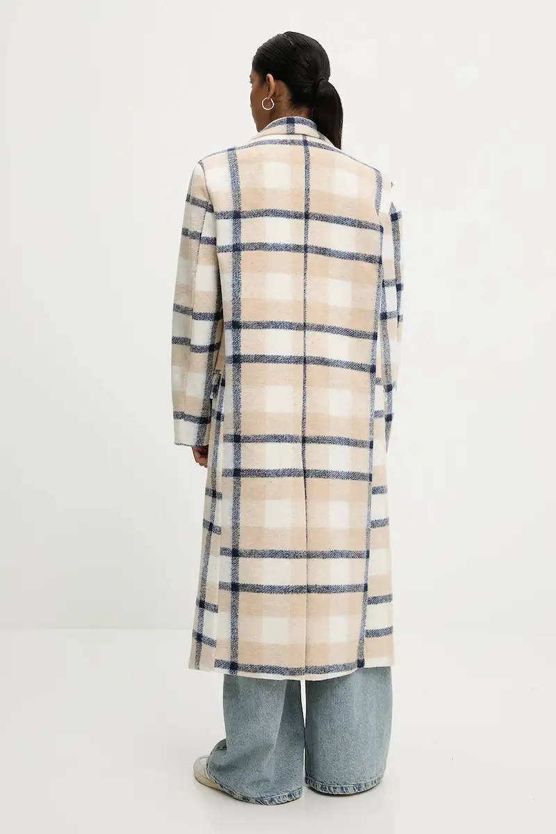 cappotto in lana donna colore blu miniatura 3