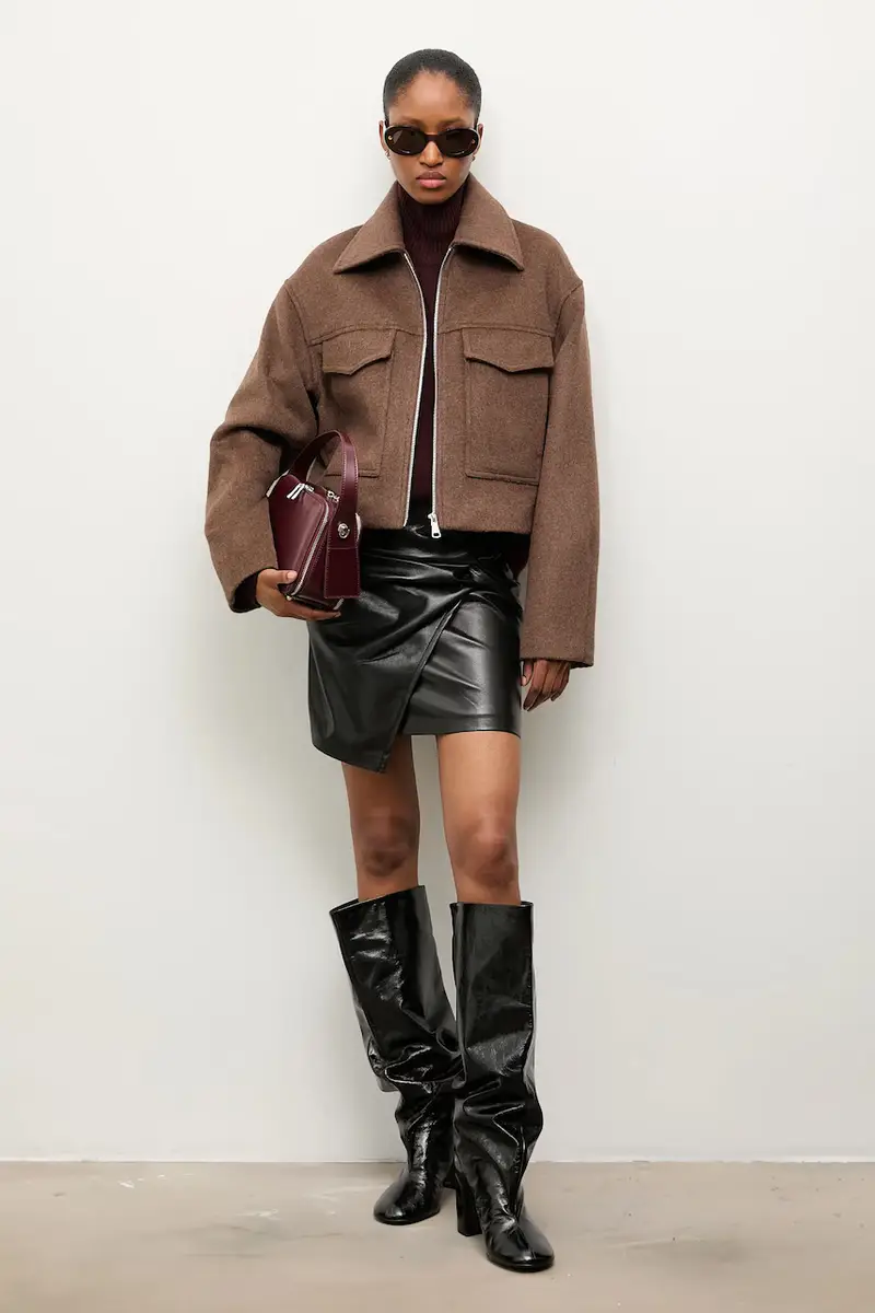 cappotto in lana Marrone miniatura 5