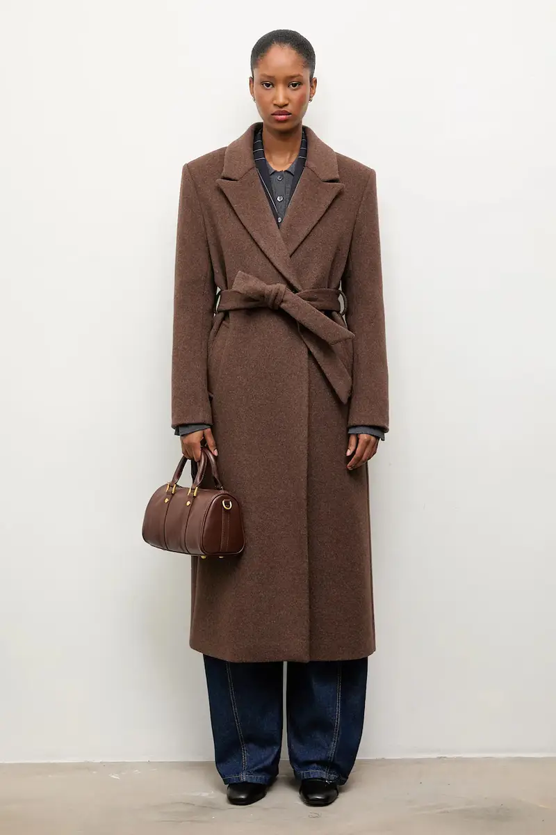 cappotto in lana Marrone miniatura 2