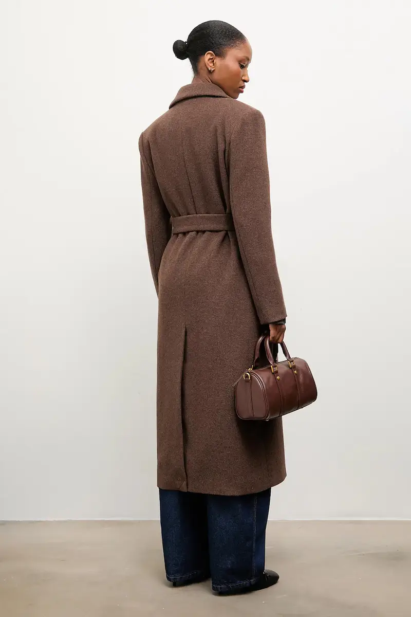 cappotto in lana Marrone miniatura 3