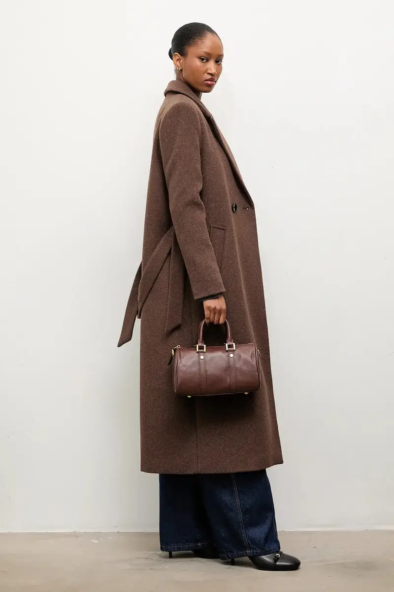 cappotto in lana Marrone miniatura 5