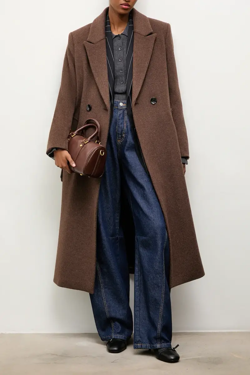 cappotto in lana Marrone